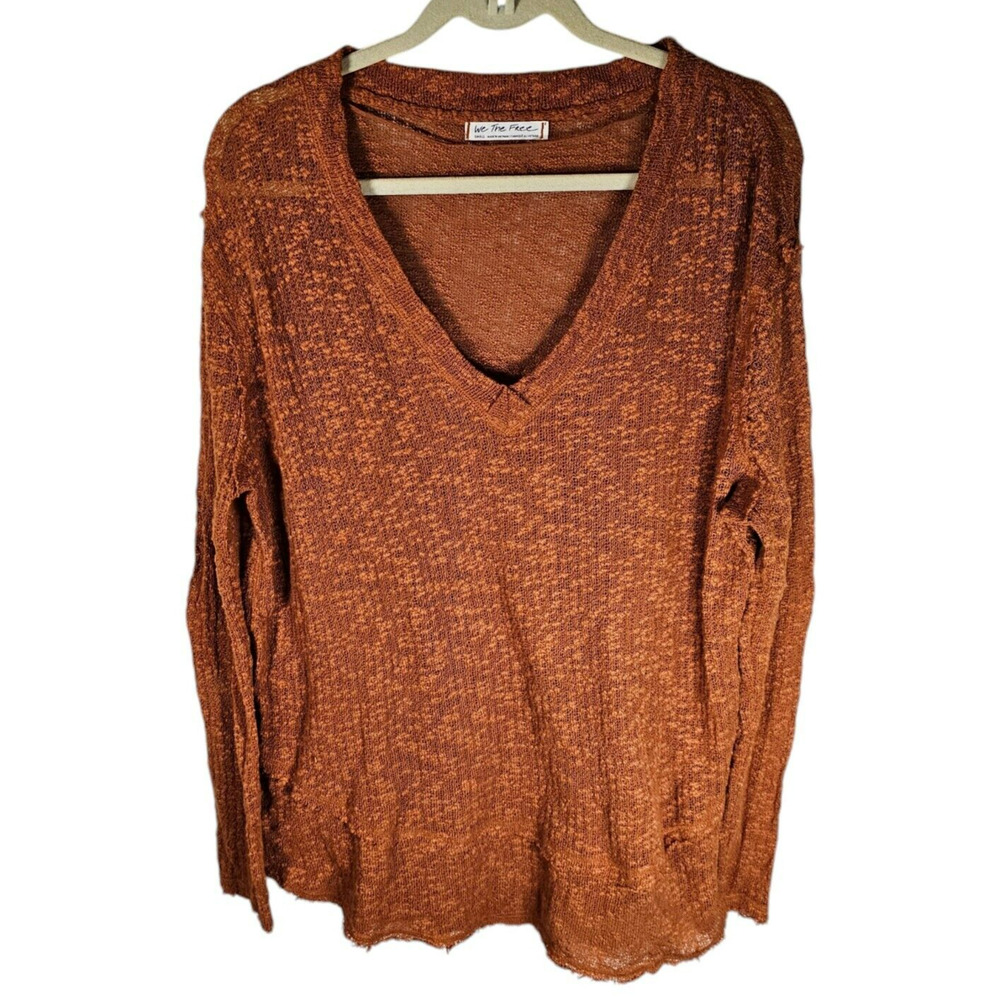 Free People Sweater Womens Small Orange Boho